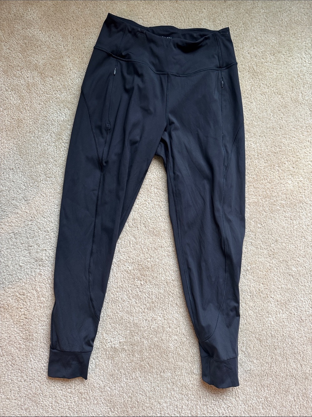Athleta Black High-Rise Zip Pocket Joggers